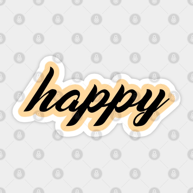 Happy Sticker by DJV007